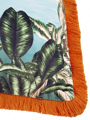 Paoletti Multicolour Odisha Scene Velvet Polyester Filled Cushion - Image 6 of 6