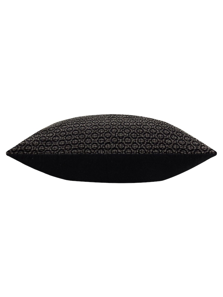Yard Black Tryfan Textured Cotton Feather Rich Cushion - Image 5 of 6