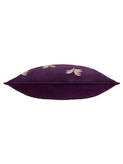 Paoletti Plum Guilded Palms Polyester Filled Cushion - Image 4 of 6