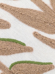 Furn Green Leaves Embroidered Cushion - Image 5 of 6
