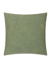 Yard Olive Tryfan Textured Cotton Polyester Filled Cushion - Image 1 of 4