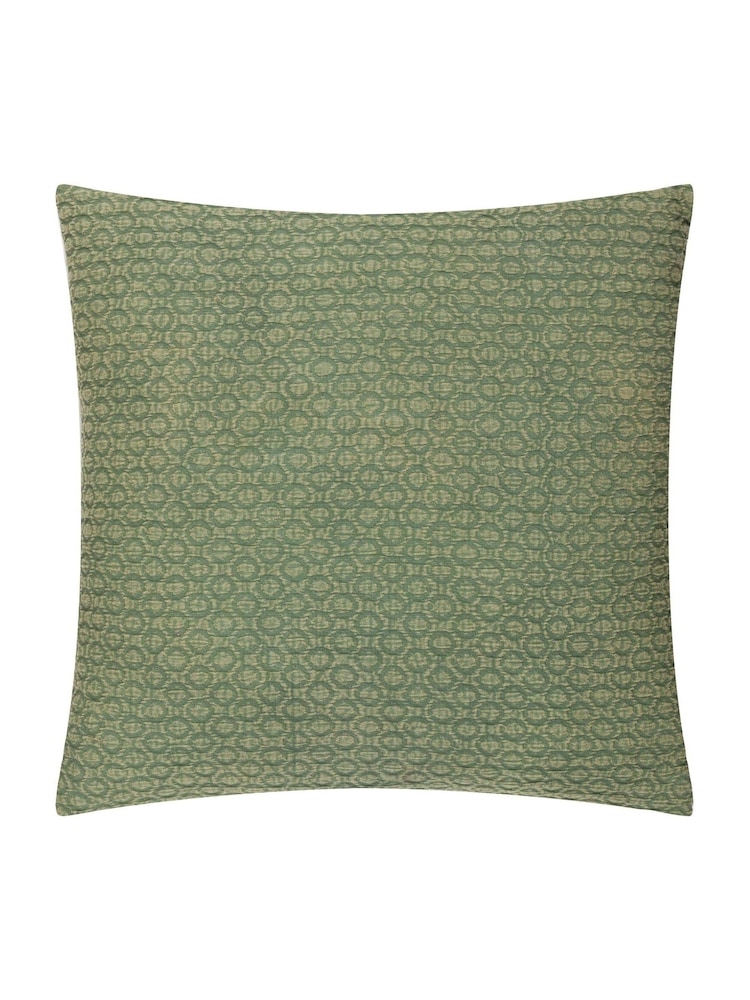 Yard Olive Tryfan Textured Cotton Polyester Filled Cushion - Image 1 of 4 Yard Olive Tryfan Textured Cotton Polyester Filled Cushion - Image 1 of 4