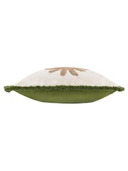 Furn Green Palm Embroidered Cushion - Image 4 of 7