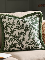 Seventy Three Green Hedera Jacquard Cushion - Image 1 of 6