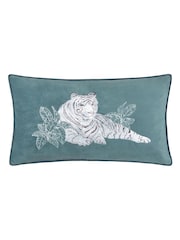 Paoletti Odisha White Tiger Feather Cushion - Imagen 1 de 4