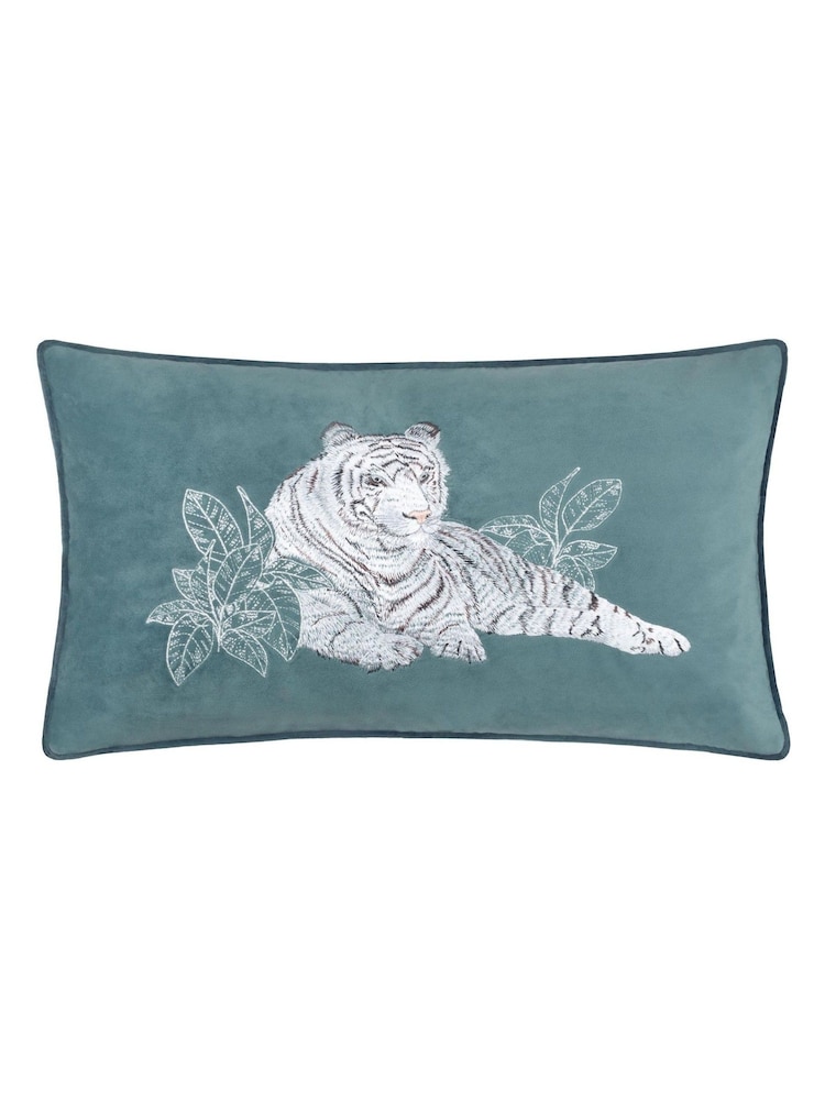 Paoletti Odisha White Tiger Feather Cushion - Imagen 1 de 4