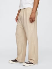 Pantalones sueltos de lino y algodón con diseño plisado de los años 90 de Gap - Imagen 1 de 5