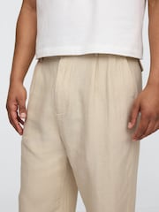 Pantalones sueltos de lino y algodón con diseño plisado de los años 90 de Gap - Imagen 4 de 5