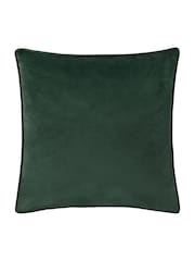 Paoletti Emerald Guilded Palms Feather Filled Cushion - Image 2 of 4