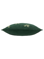 Paoletti Emerald Guilded Palms Feather Filled Cushion - Image 3 of 4