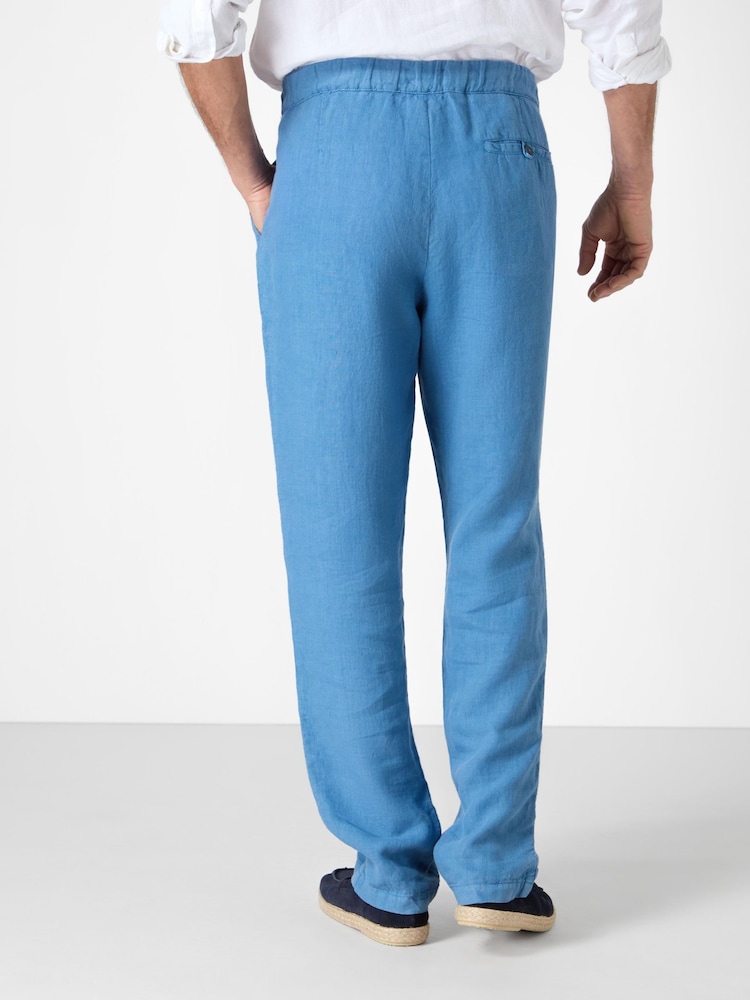 Oliver Sweeney Grey 100% Linen Trousers - Image 2 of 4