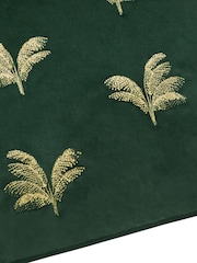 Paoletti Emerald Guilded Palms Polyester Filled Cushion - Image 5 of 6