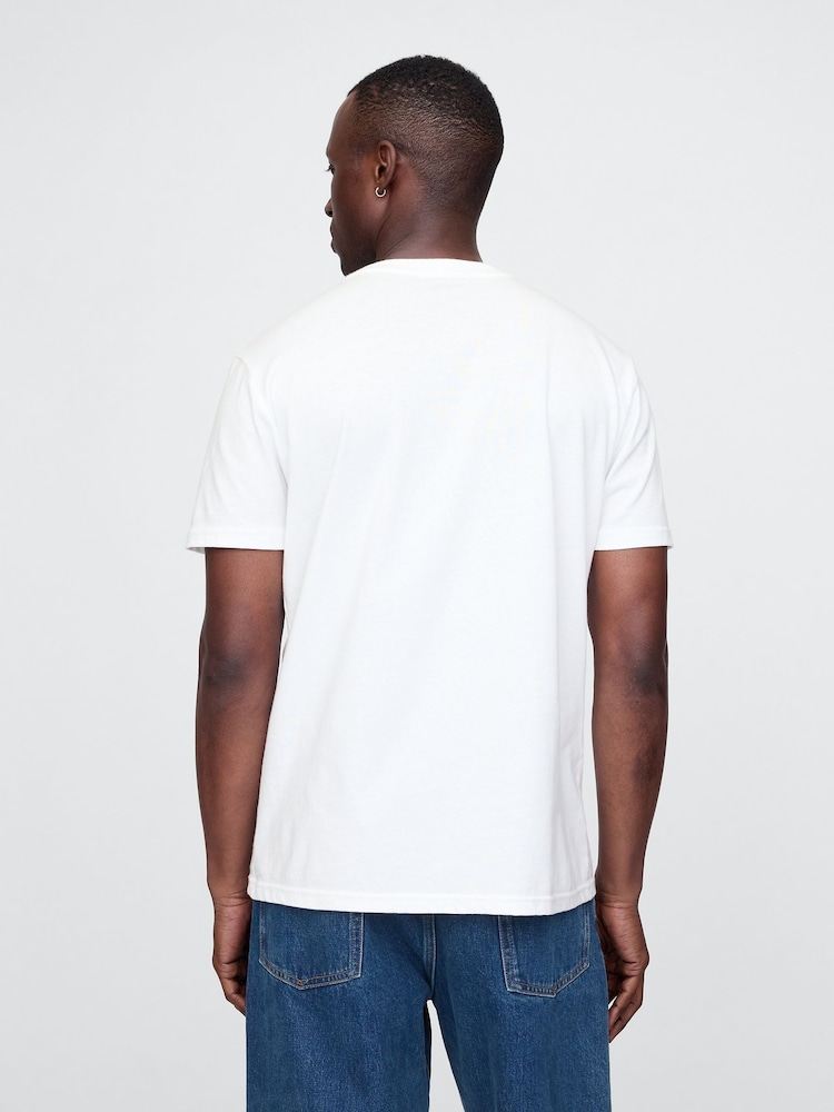 Gap White Original Short Sleeve Crew Neck T-Shirt - Image 2 of 5