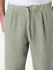 Oliver Sweeney Grey 100% Linen Trousers - Image 2 of 4