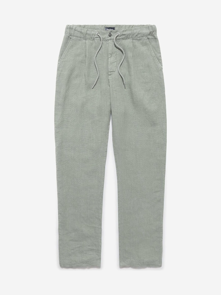 Oliver Sweeney Grey 100% Linen Trousers - Image 4 of 4