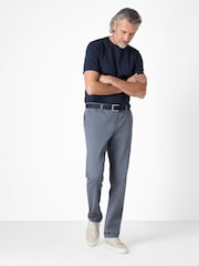 Oliver Sweeney Grey Italian Cotton Chinos Trousers - Image 4 of 5