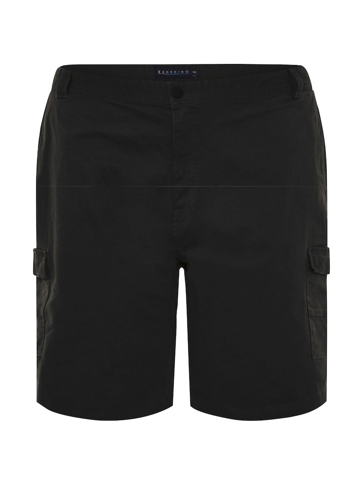 Negro - Pantalones cortos elásticos tipo cargo de BadRhino Big & Tall - Imagen 2 de 3 Negro - Pantalones cortos elásticos tipo cargo de BadRhino Big & Tall - Imagen 2 de 3
