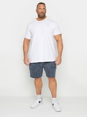 BadRhino Big & Tall Blue Acid Wash Cargo Shorts - Image 2 of 2
