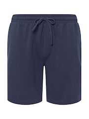 BadRhino Big & Tall Blue Textured Jersey Jogger Shorts - Image 2 of 3