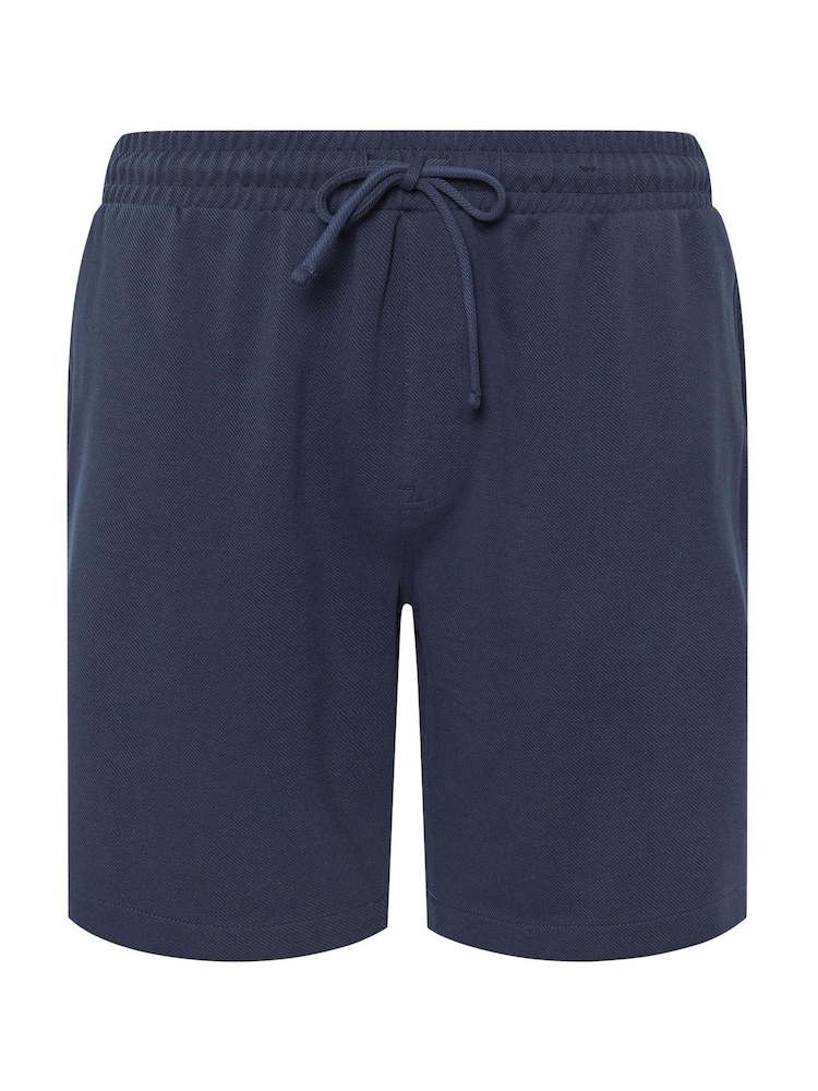 BadRhino Big & Tall Blue Textured Jersey Jogger Shorts - Image 2 of 3