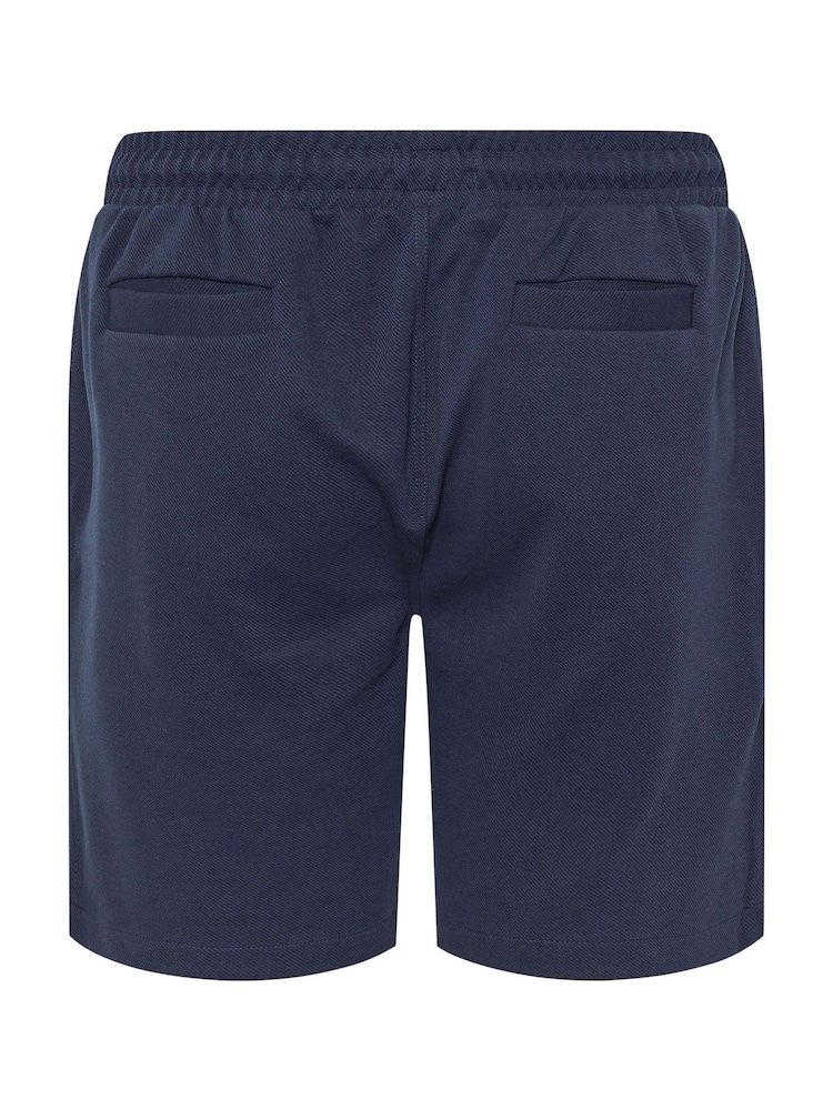 BadRhino Big & Tall Blue Textured Jersey Jogger Shorts - Image 3 of 3