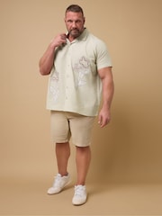 BadRhino Big & Tall Natural Embroidered 100% Cotton Shirt - Image 2 of 6