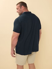 BadRhino Big & Tall Blue Embroidered 100% Cotton Shirt - Image 3 of 6