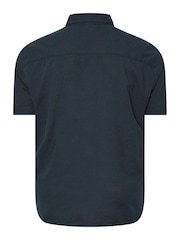 BadRhino Big & Tall Blue Embroidered 100% Cotton Shirt - Image 6 of 6