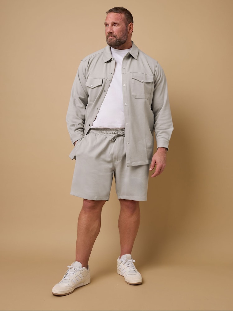 BadRhino Big & Tall Natural Textured Jersey Jogger Shorts - Image 1 of 4