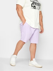 Morado - BadRhino Big & Tall Stretch Elasticated Waist Chinos Shorts - Imagen 2 de 2