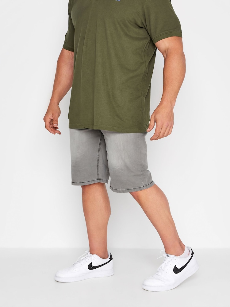 BadRhino Big & Tall Grey Denim Shorts - Image 1 of 4
