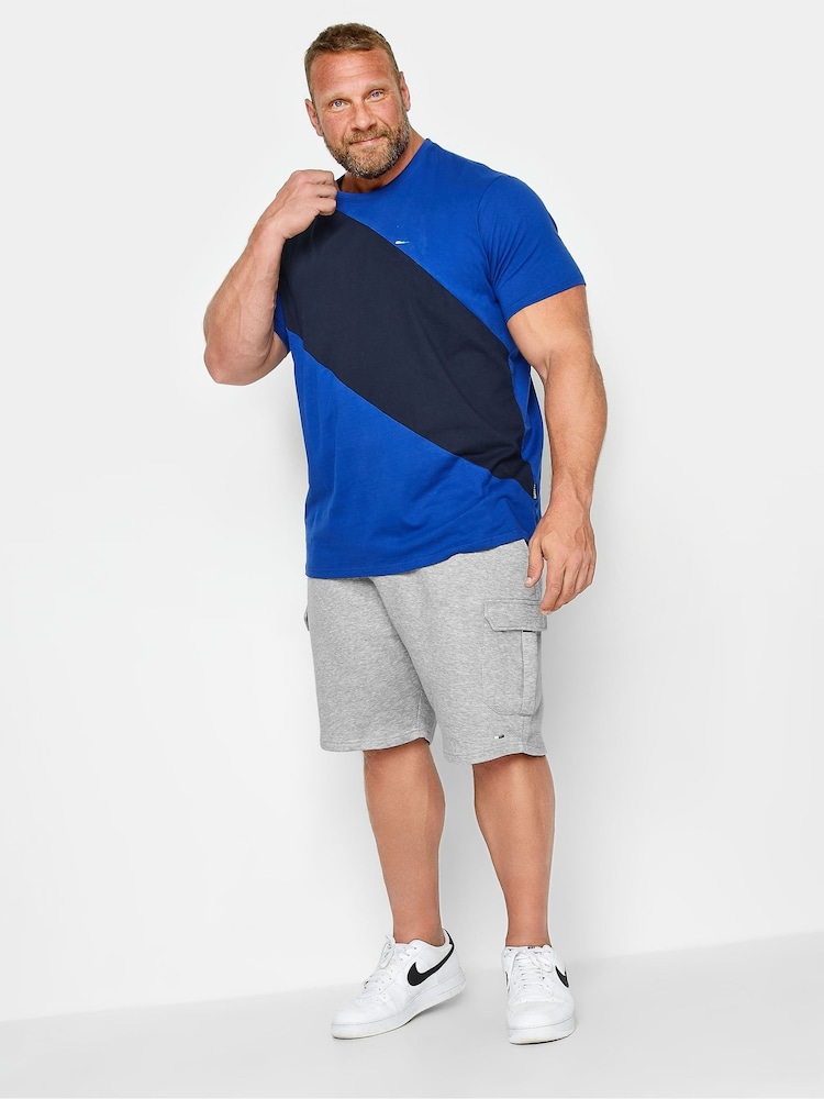 BadRhino Big & Tall Grey Essential Jersey Joggers Shorts - Image 2 of 2