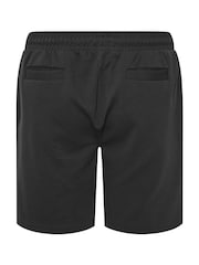 BadRhino Big & Tall Black Textured Jersey Jogger Shorts - Image 6 of 6