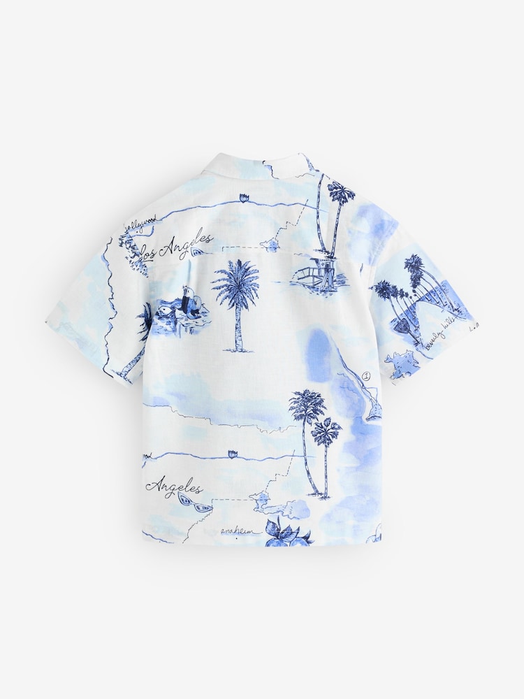 Gap White Linen Cotton Relaxed Shirt (4-13yrs) - Image 1 of 4