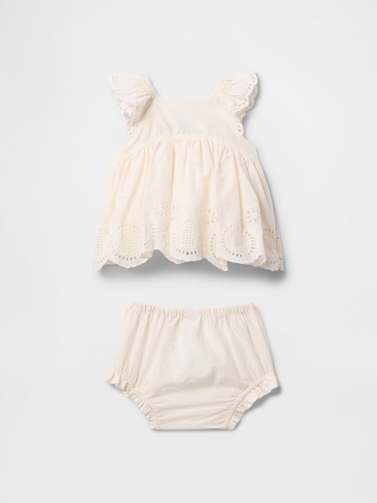 Gap White Eyelet Cotton Outfit Set (Newborn-24mths) - Image 2 of 3