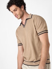 Oliver Sweeney 100% Cotton Knitted Riviera Polo T-Shirt - Image 1 of 4