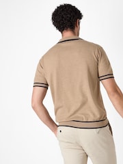Oliver Sweeney 100% Cotton Knitted Riviera Polo T-Shirt - Image 2 of 4