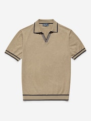 Oliver Sweeney 100% Cotton Knitted Riviera Polo T-Shirt - Image 4 of 4