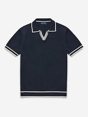 Oliver Sweeney 100% Cotton Knitted Riviera Polo T-Shirt - Image 4 of 4