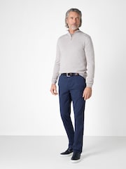Oliver Sweeney Merino Wool Quarter Zip Jumper - Image 2 of 4