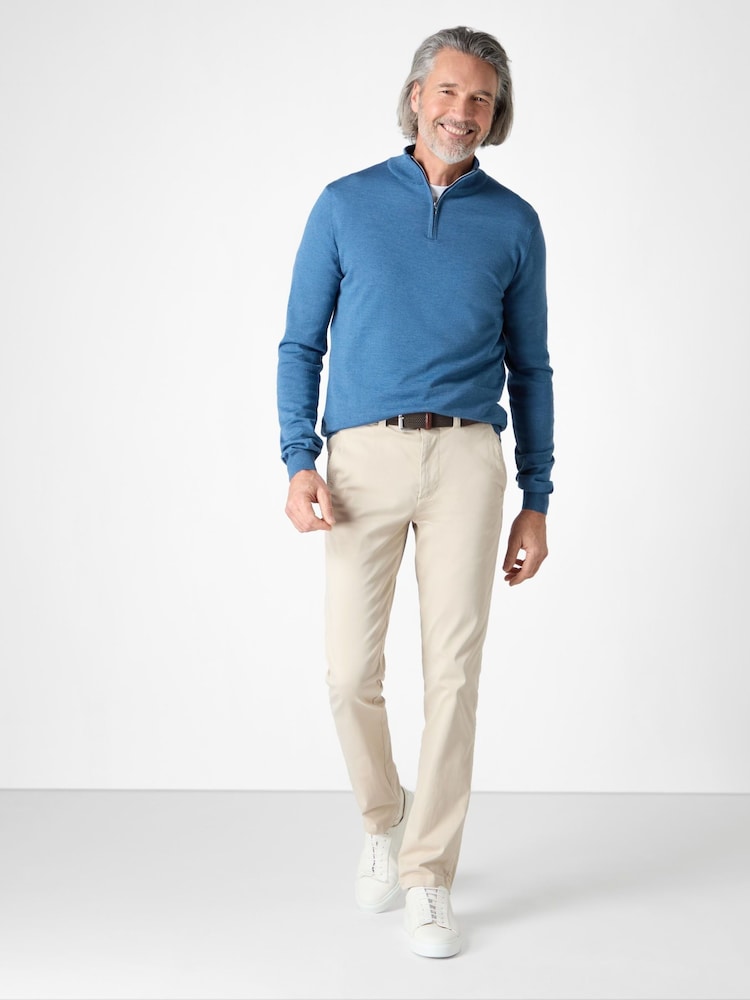 Oliver Sweeney Merino Wool Quarter Zip Jumper - Image 2 of 4