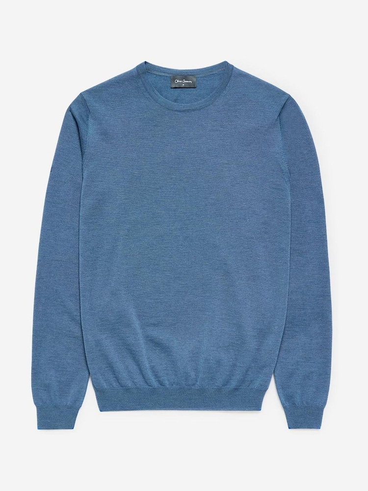 Oliver Sweeney Merino Wool Crew Neck Jumper - Image 4 of 4