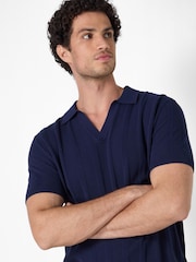 Oliver Sweeney 100% Cotton Knitted Buttonless Polo Shirt - Image 1 of 4