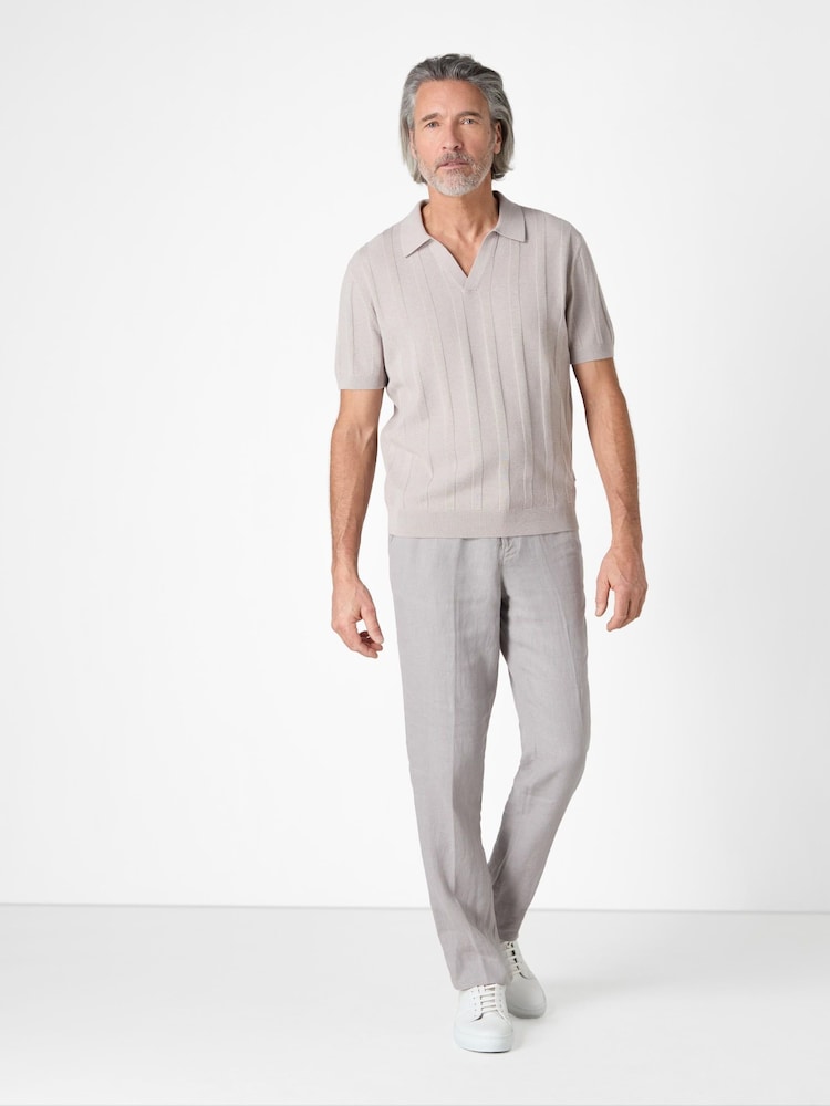 Oliver Sweeney 100% Cotton Knitted Buttonless Polo Shirt - Image 1 of 4