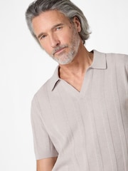 Oliver Sweeney 100% Cotton Knitted Buttonless Polo Shirt - Image 2 of 4