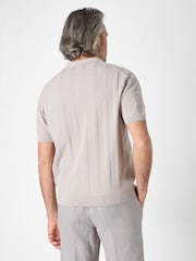 Oliver Sweeney 100% Cotton Knitted Buttonless Polo Shirt - Image 3 of 4