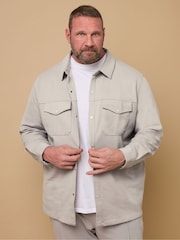 BadRhino Big & Tall Natural Textured Jersey Shacket - Image 1 of 6