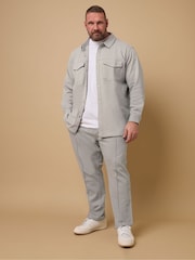 BadRhino Big & Tall Natural Textured Jersey Shacket - Image 2 of 6
