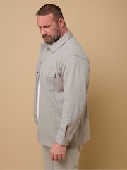 BadRhino Big & Tall Natural Textured Jersey Shacket - Image 4 of 6