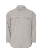 BadRhino Big & Tall Natural Textured Jersey Shacket - Image 5 of 6